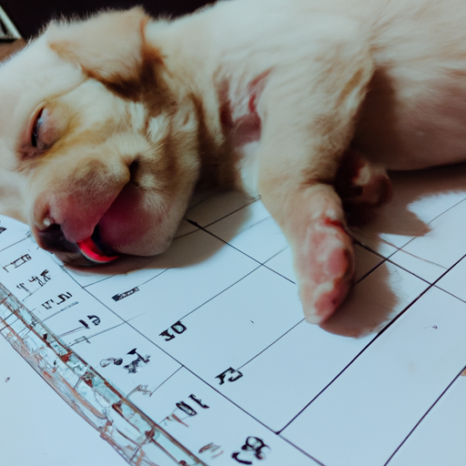 Horario de sueño del cachorro de 4 meses