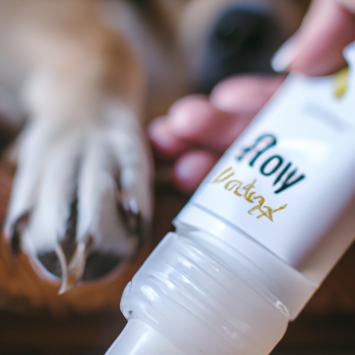 Lotion pour les pattes de chien