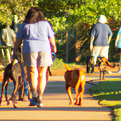 Camminando con i miei cani