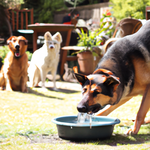 When dogs drink a lot of water