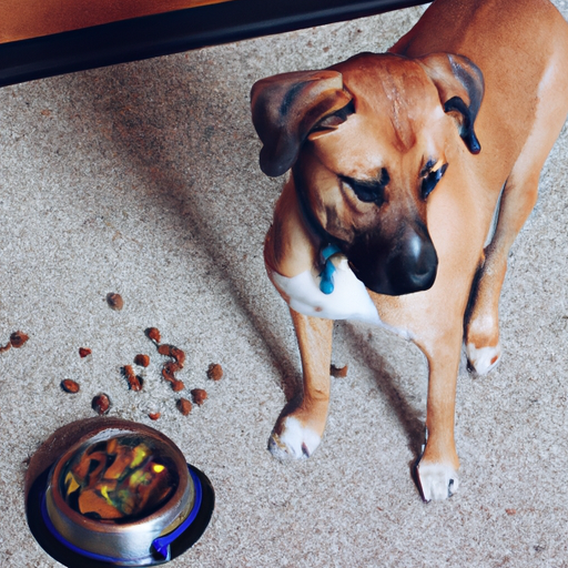 why do dogs take their food out of the bowl